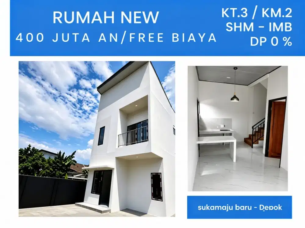 Rumah Minimalis New Siap Huni Dekat Gerbang Tol Cisalak & LRT Depok