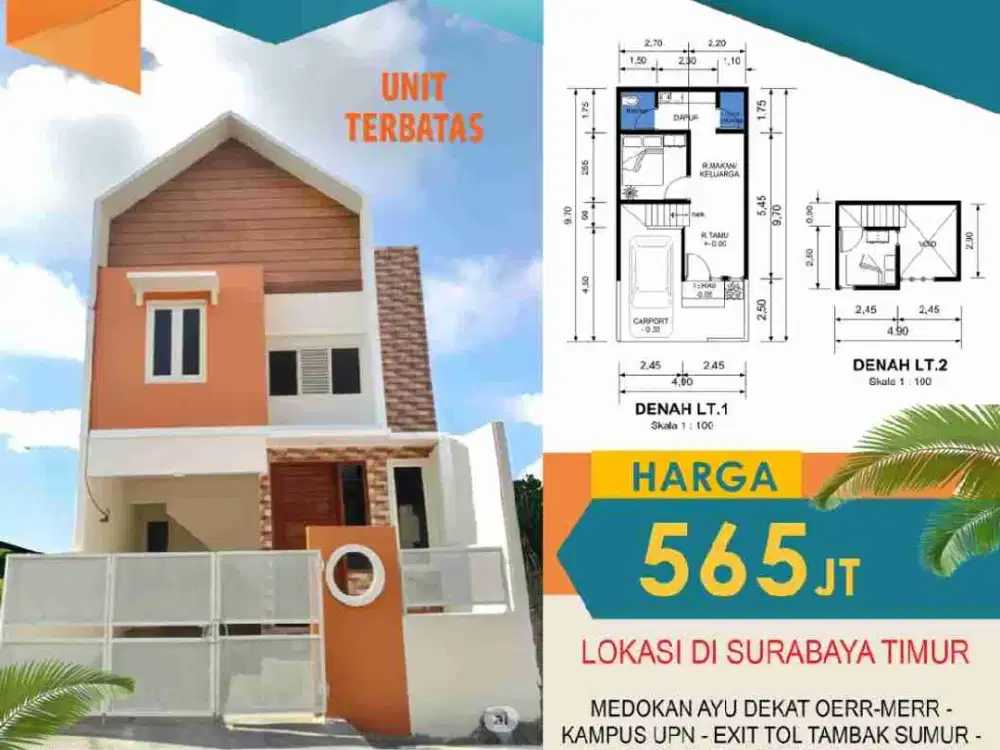 Dijual Rumah Di Tambak Medokan Ayu Rungkut Surabaya