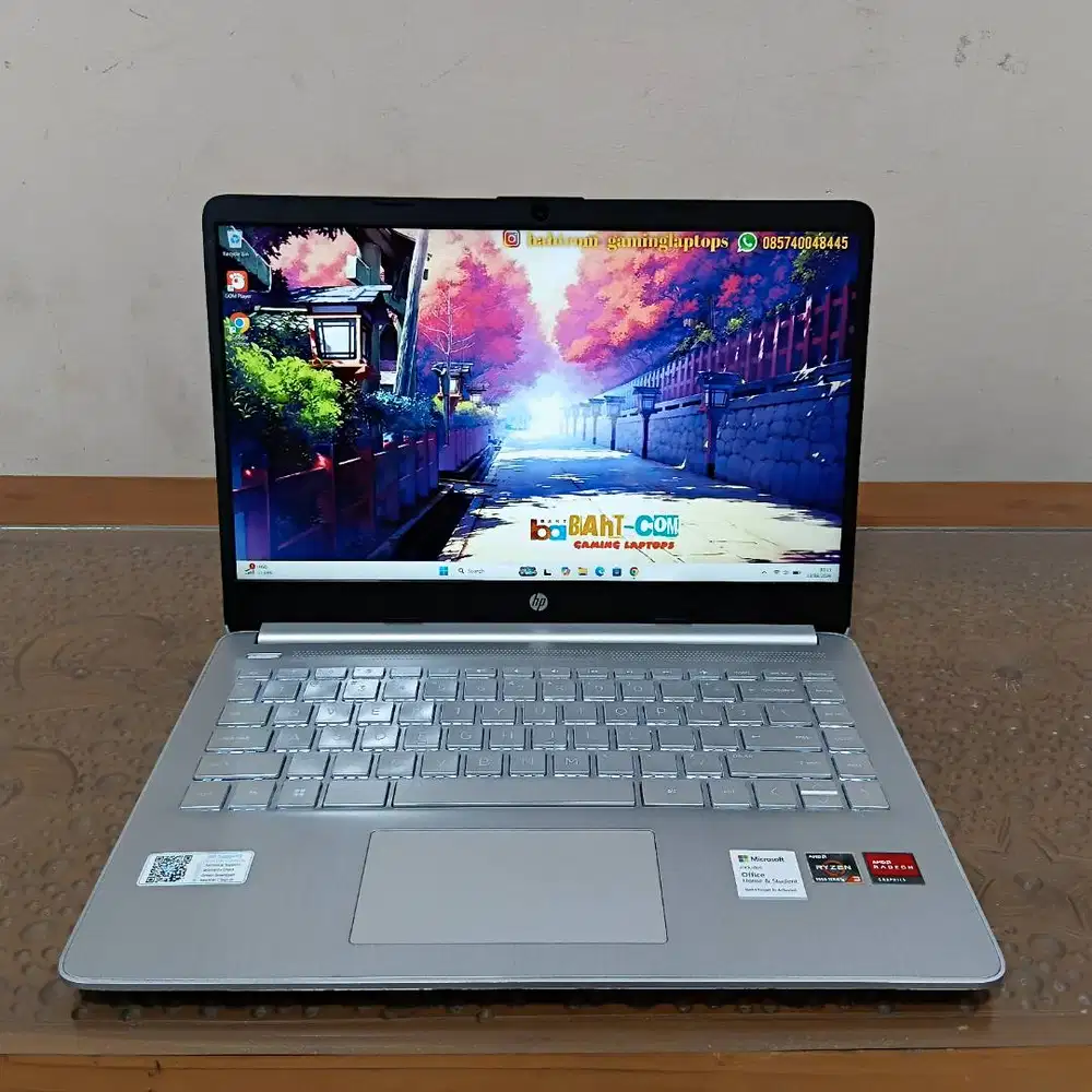 HP 14S FQ1009AU RYZEN 3 5300U 8GB 512GB FHD IPS BACKLIT MULUS