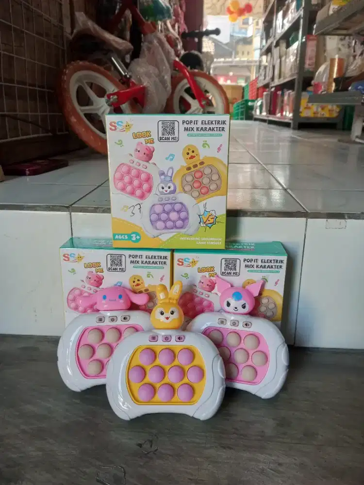 mainan anak Popit batre musik lampu