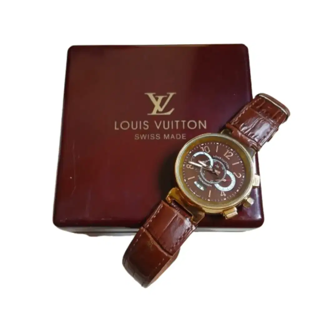Jam Tangan Cowo Cewe LV Auto Winding Kondisi Perfect