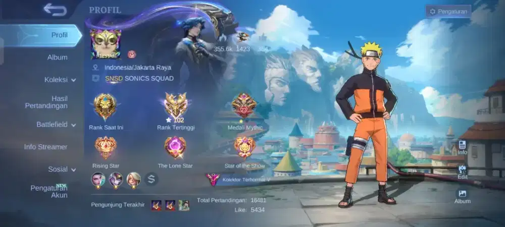 Akun Mobile Legends Pribadi