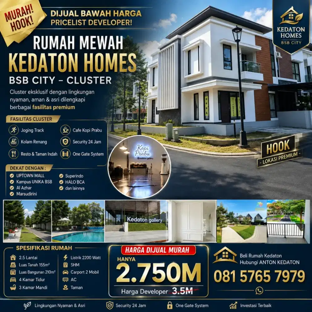 Kedaton 2.5LT murah bawah pricelist hilago bron ivy park bsb city bu