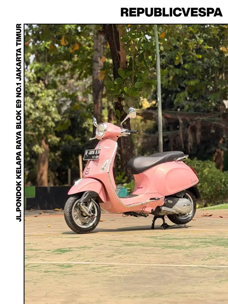 TERMURAH PIAGGIO VESPA PRIMAVERA 150 IGET TAHUN 2016 WARNA MILKY PINK