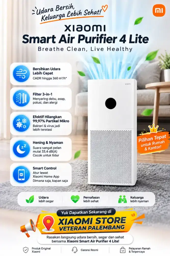 PROMO XIAOMI SMART AIRPURIFIER 4 LITE