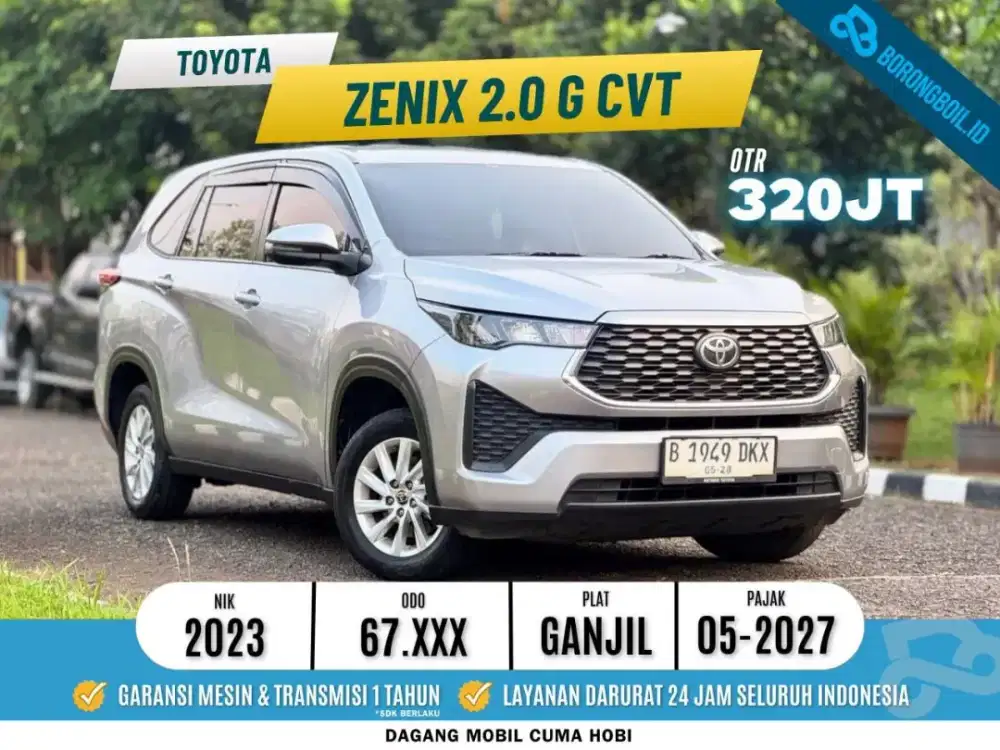 Toyota Kijang Innova Zenix 2.0 G cvt 2023 Silver Metalik 2024
