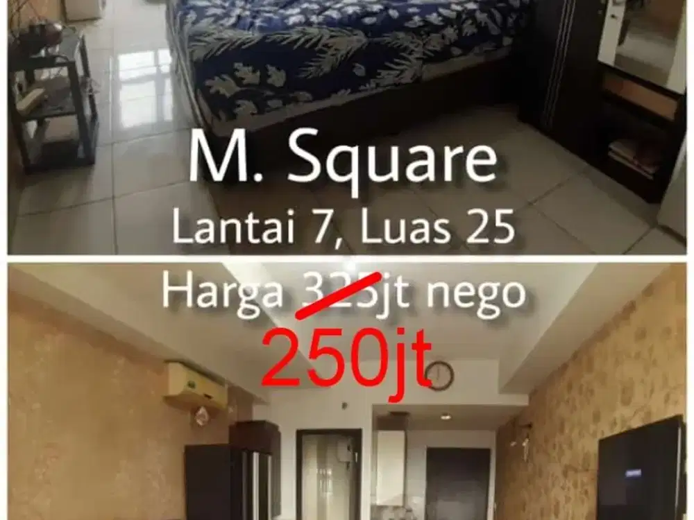 turun harga Apartemen M Square Cibaduyut Full Furnish nyaman siap huni
