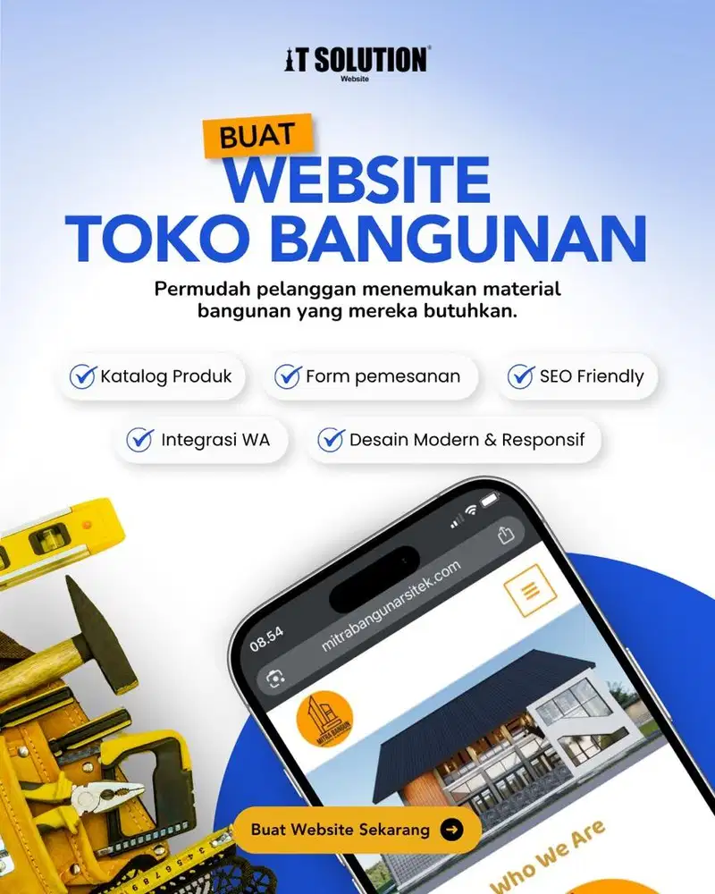 Pembuatan Website Toko Bangunan dengan DSistem POS Kasir Custom