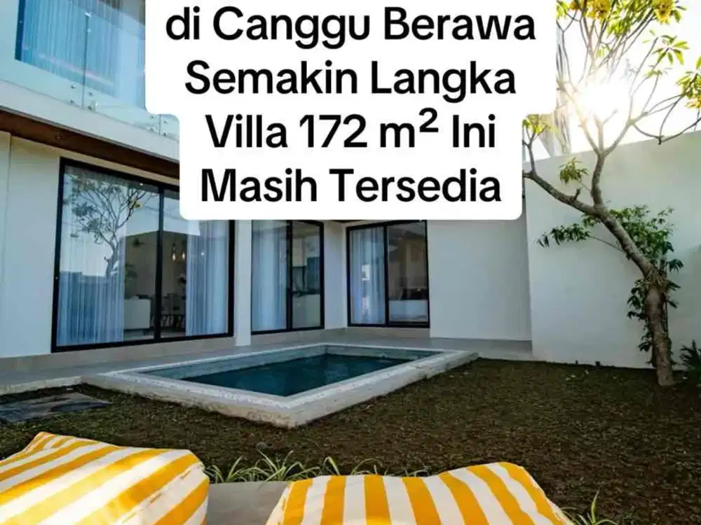 SALE Villa 3 Kamar View Sawah, 1,5 Km Pantai Berawa