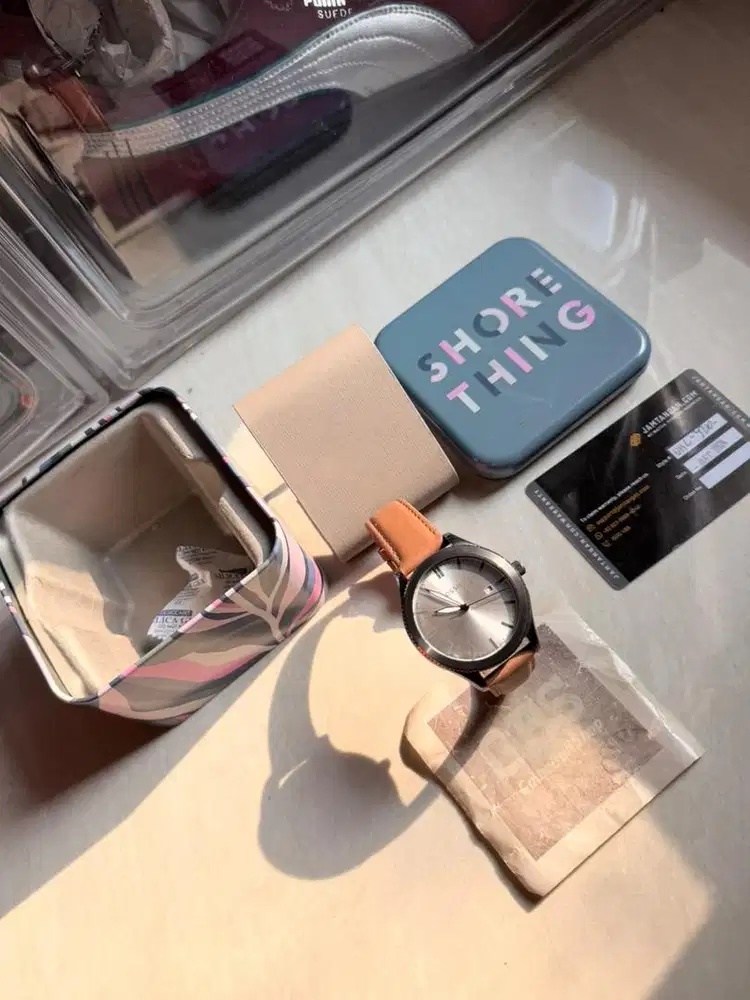 Jam Tangan Fossil BQ3345 Leather Analog Unisex Pria Wanita Watch