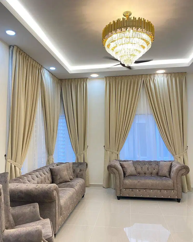 Gorden Vertikal/Vertical Blinds Roll/Roller Krey Wallpaper Dinding 3D