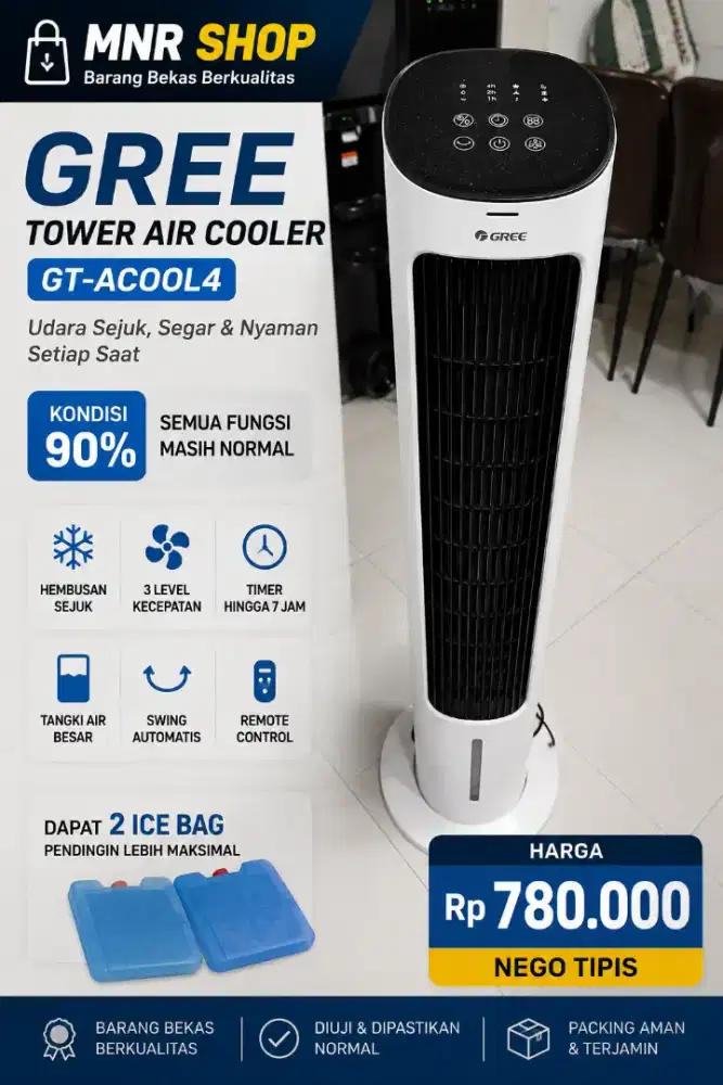 GREE  Tower Air Cooler – Semua Fungsi Normal