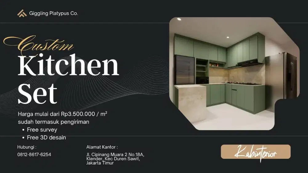 Custom Kitchen Set Minimalist HPL Luar-Dalam