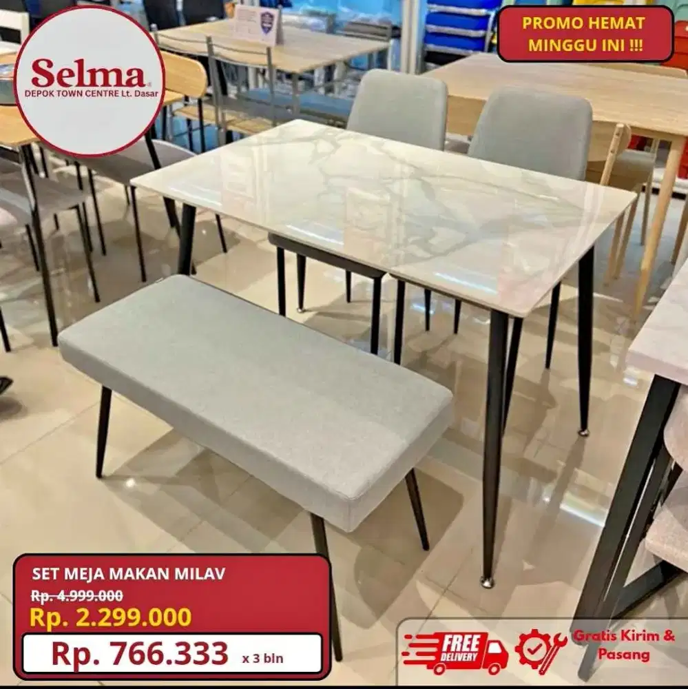 TERLARIS MEJA MAKAN MILAV MINIMALIS MURAH
