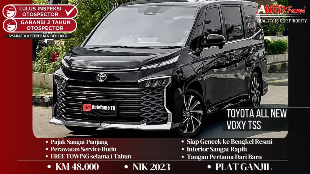 KM48RB Toyota All New Voxy TSS NIK 2023 Black On Black Full Original T