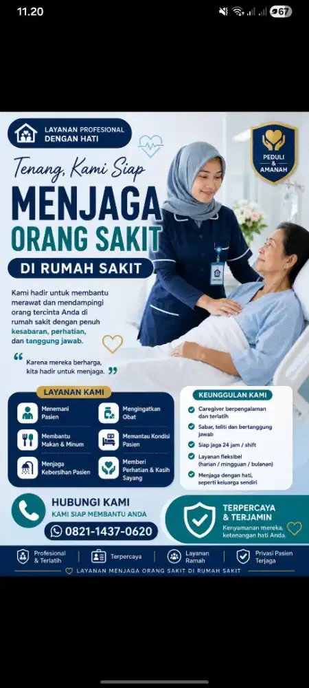 Layanan Jasa Menjaga Orang Sakit