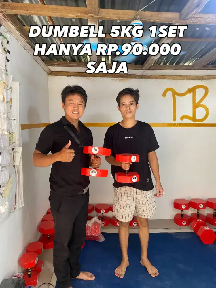 Dumbbell 5Kg Sepasang Hanya 90.000 Murah dan berkualitas