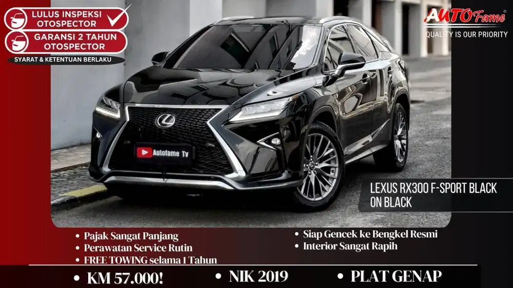 KM53RB  Lexus RX300 F-Sport NIK 2019 Black On Black
