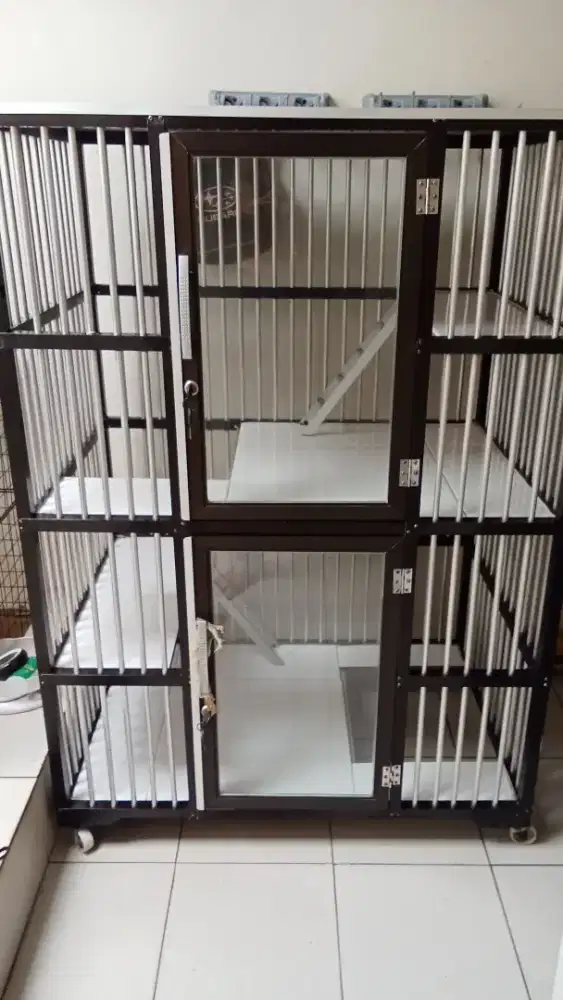 Kandang Alumunium Kucing 2 tingkat