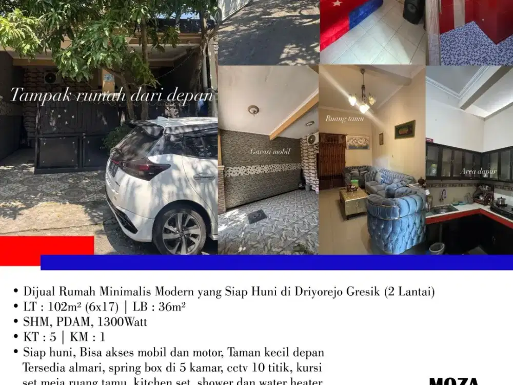 Dijual Rumah Minimalis Modern yang Siap Huni di Driyorejo Gresik