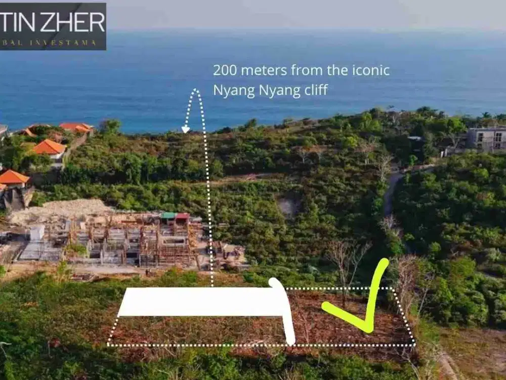 LEASE HOLD!! TANAH OCEAN VIEW 626m² NYANG NYANG. ULUWATU