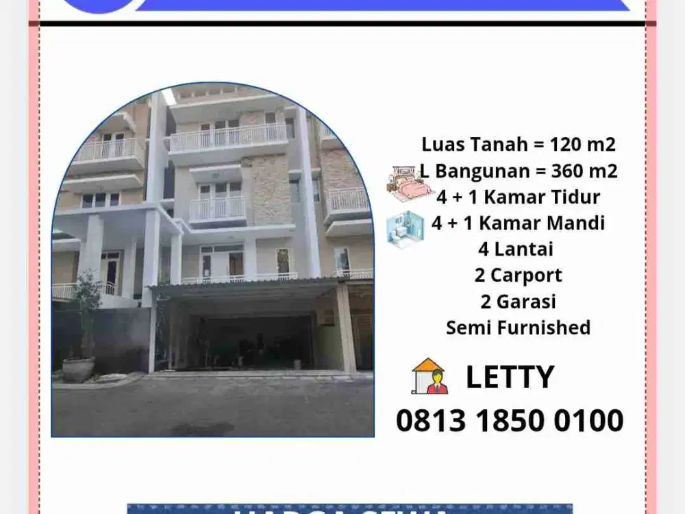 Rumah 4 Lantai Lux Kelapa Gading Jakarta Utara Strategis