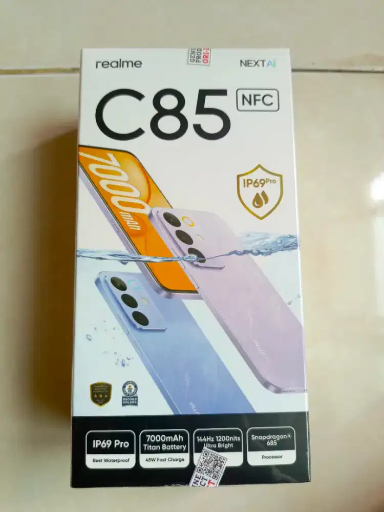 JUAL CEPAT HP REALME C85 WARNA PURPLE (BARU/SEGEL)