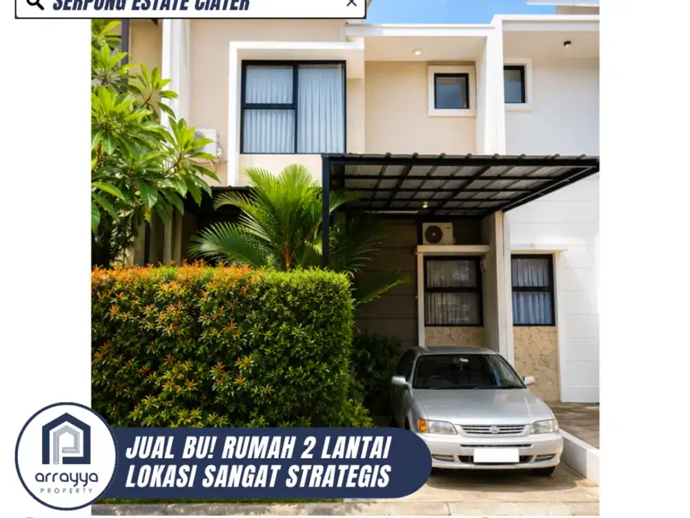 DIJUAL RUMAH CANTIK 2 LANTAI SIAP HUNI LINGKUNGAN ASRI DI SERPONG ESTATE (HR42)