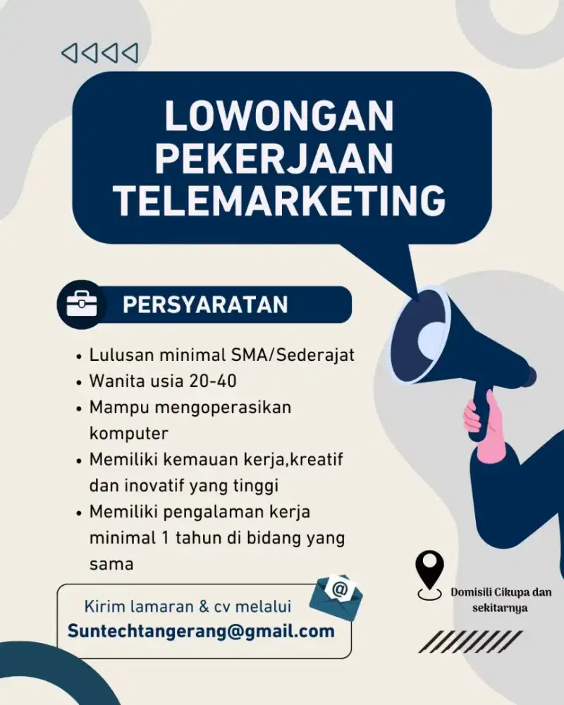 Tele Marketing Berpengalaman