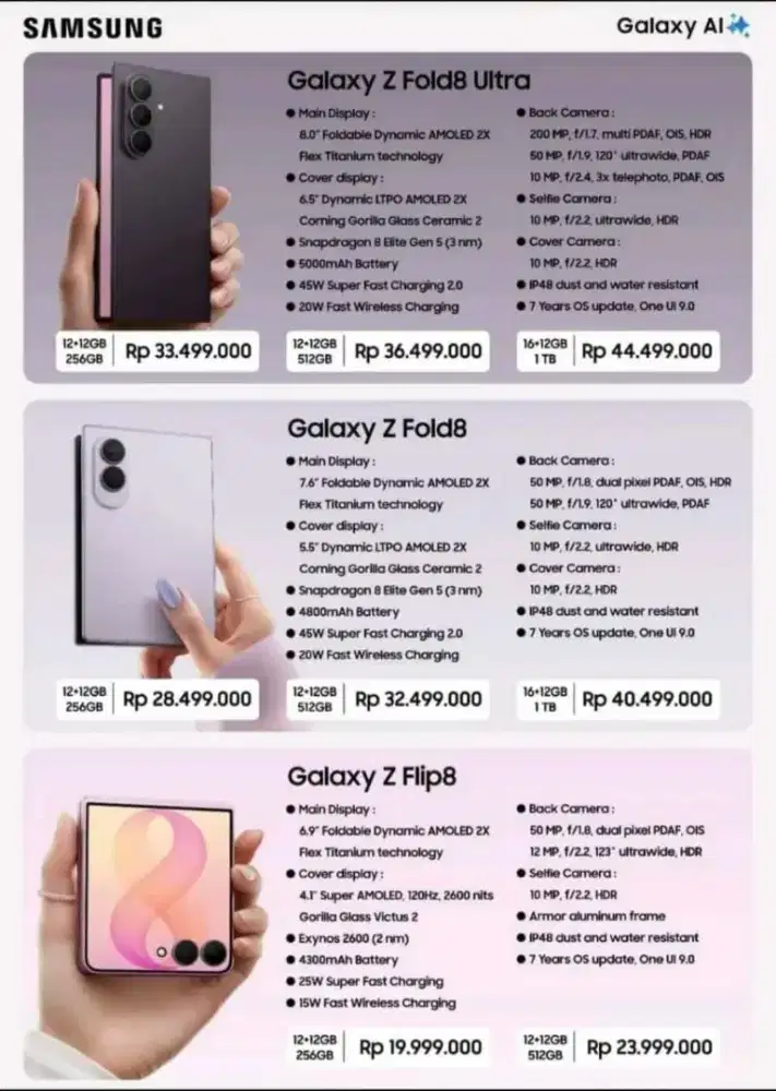 PRE ORDER GALAXY FOLD8 ULTRA CICILAN 0% FREE CASING