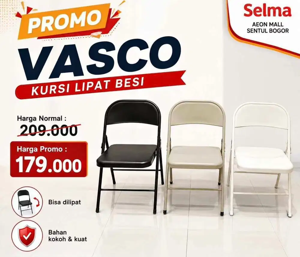 Vasco kursi lipat besi
