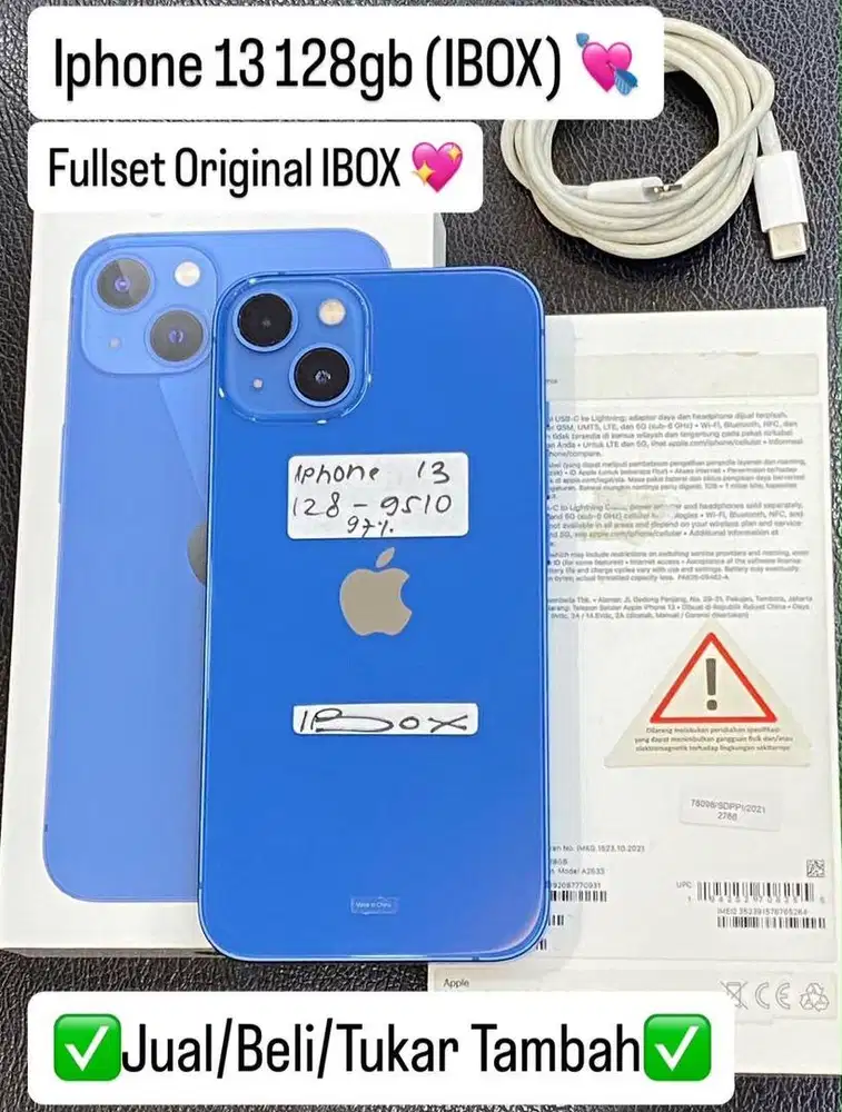 Iphone 13 128 Gb Blue Ibox Resmi