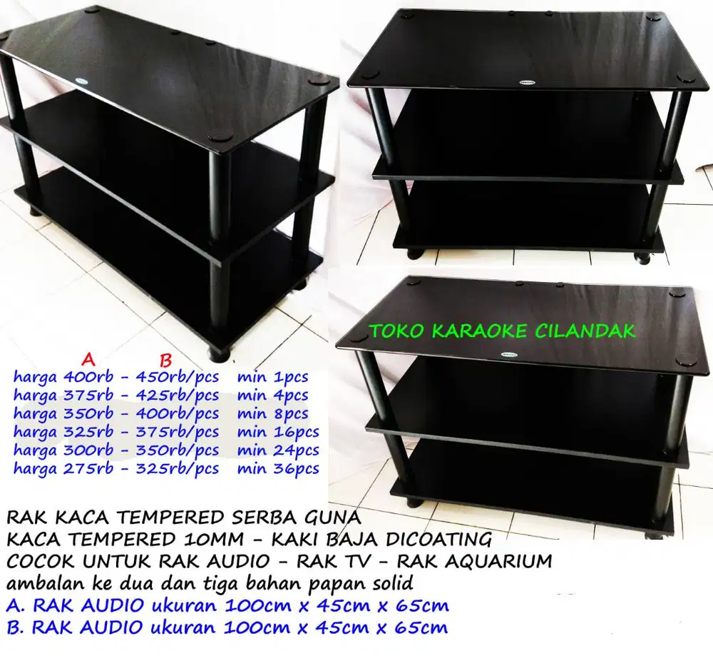 rak meja kaca cocok buat tempat asessoris