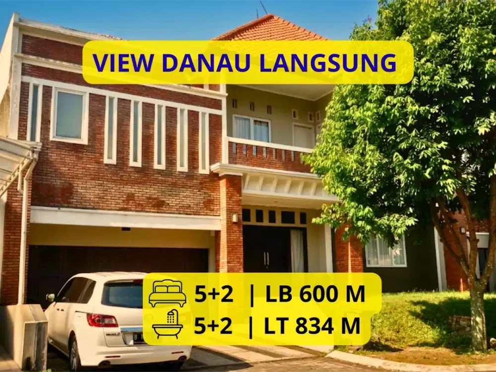 DIJUAL CEPAT RUMAH VIEW DANAU LANGSUNG di Kota Baru Parahyangan | Furnished | LT 834 m² | LB ±600 m² |