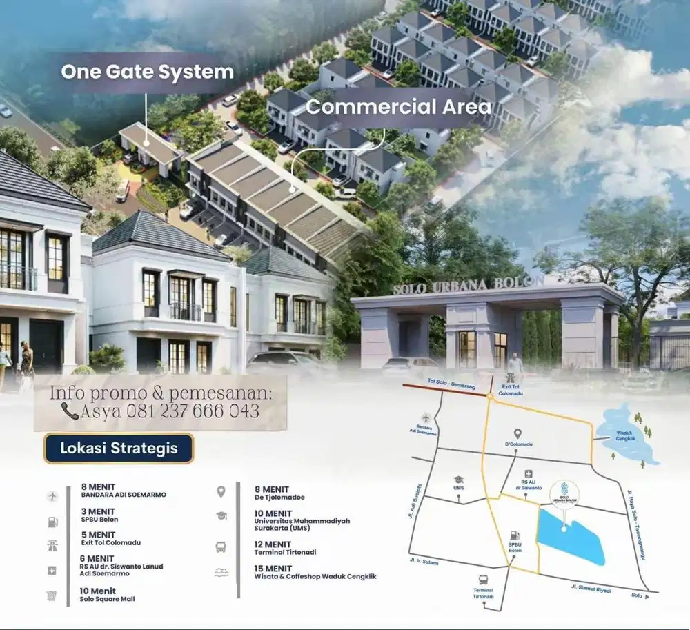 Rumah premium 2 lantai dekat kampus ums bandara solo harga perdana