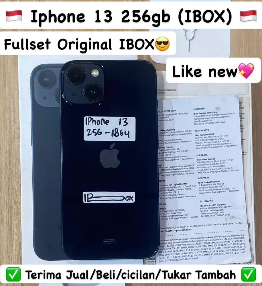 Iphone 13 256 Gb Midnight Ibox resmi