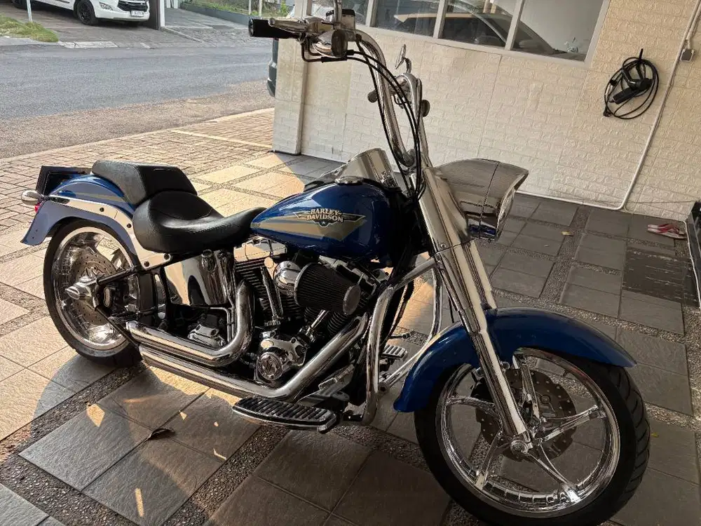 FATBOY SPESIAL 2009 HARLEY DAVIDSON BIRU KM 25RB ASLI MULUS 225JT NEGO