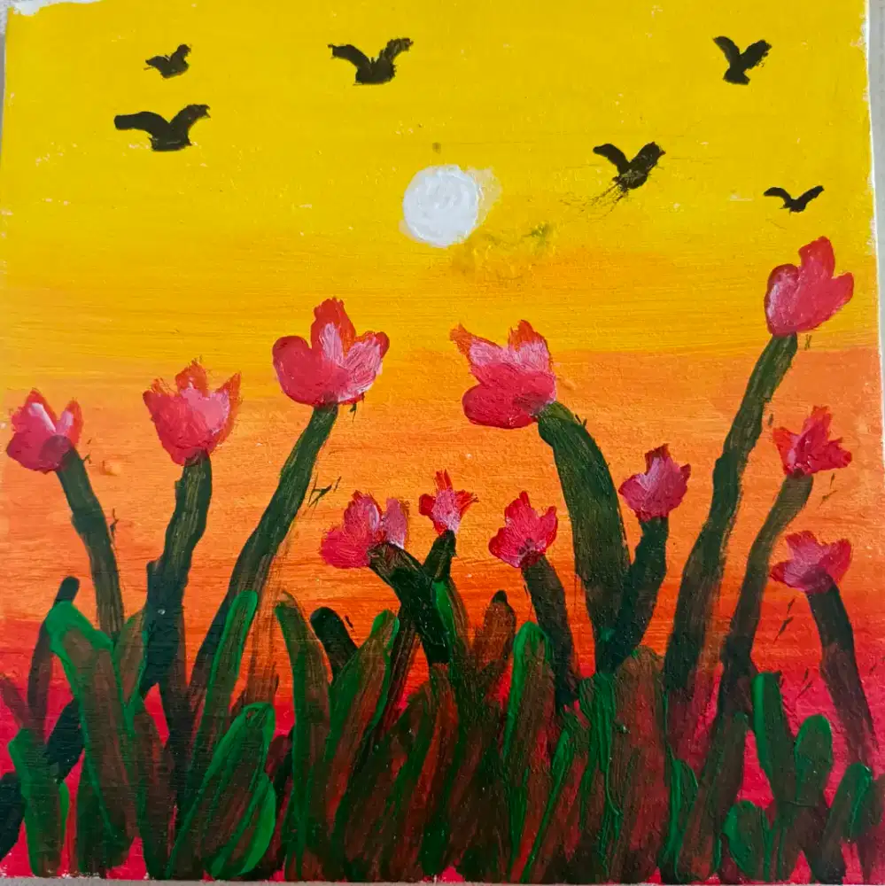 Lukisan canvas uk 20x20