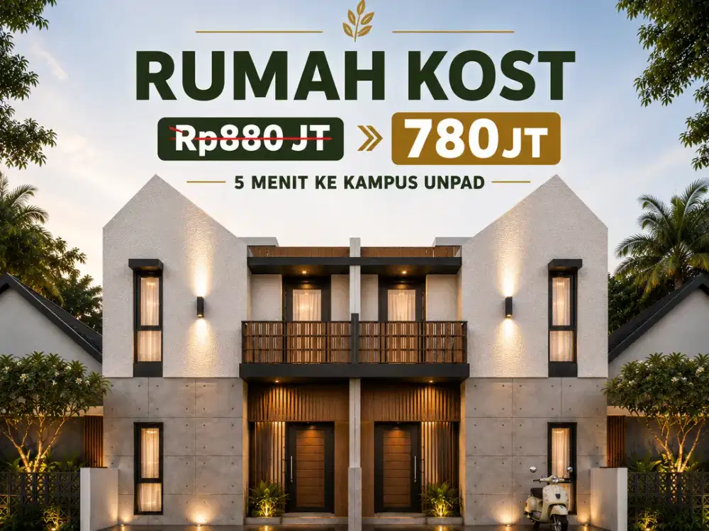 Diskon! Kost 4 Kamar 2 Lantai Dekat Unpad Jatinangor, Rp780 Juta