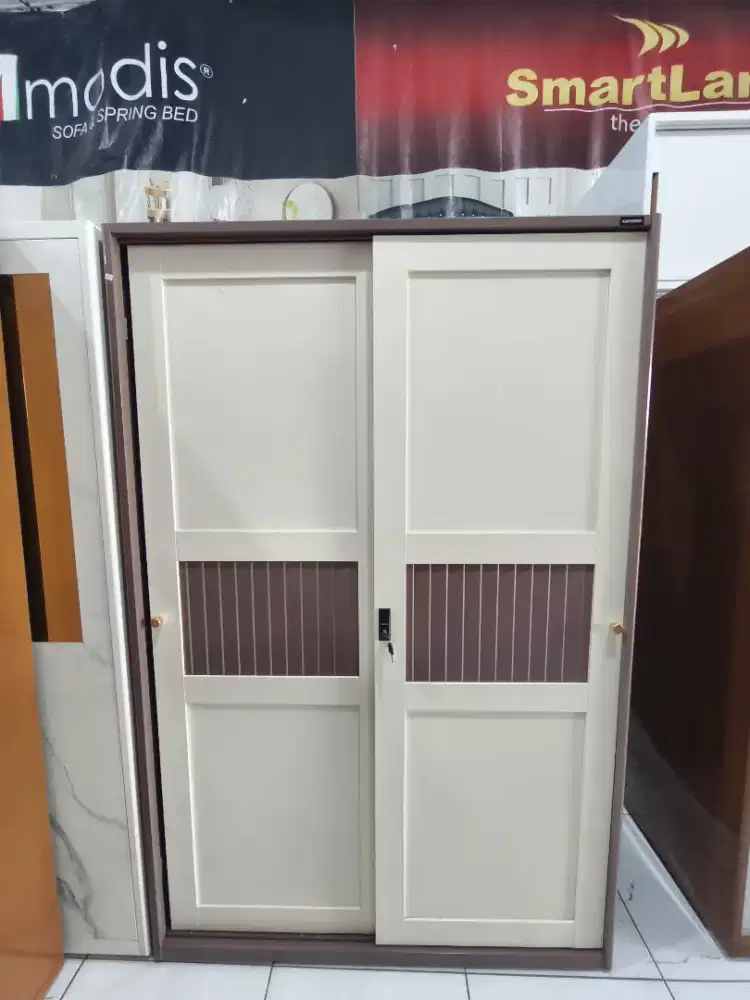 PROMO CICILAN LEMARI PAKAIAN 2 PINTU SLIDING