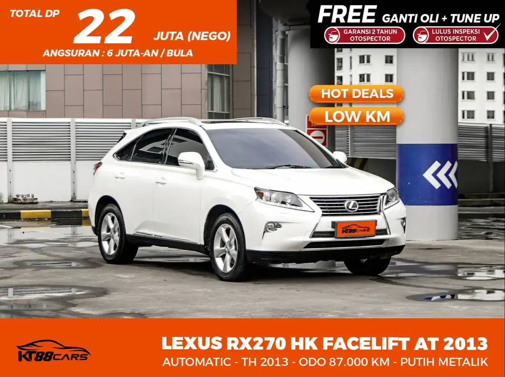 Garansi LEXUS RX270 HK AT 2013