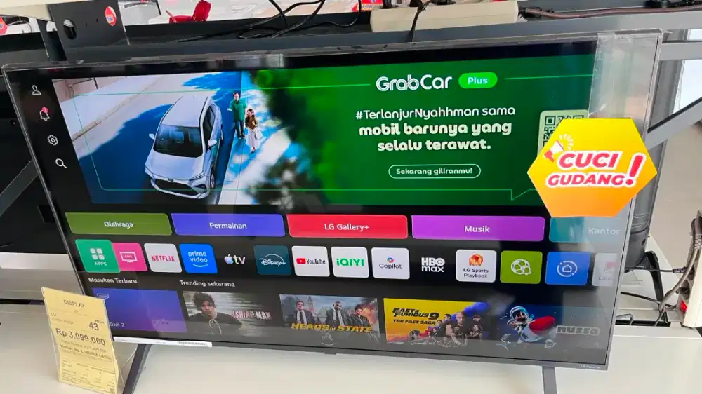Tv LG display cuci gudang