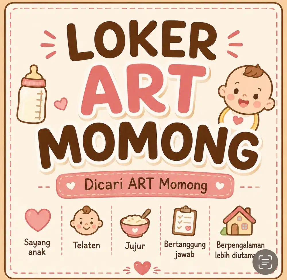 Lowongan ART Momong PP Cisauk, Tangsel, BSD, Sekitarnya