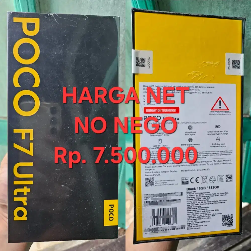 Poco F7 Ultra 16/512 Hitam Garansi Resmi