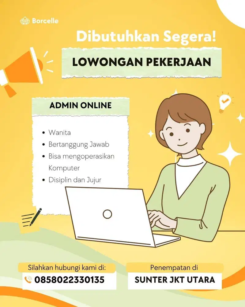 Dicari Admin online Shop Berpengalaman