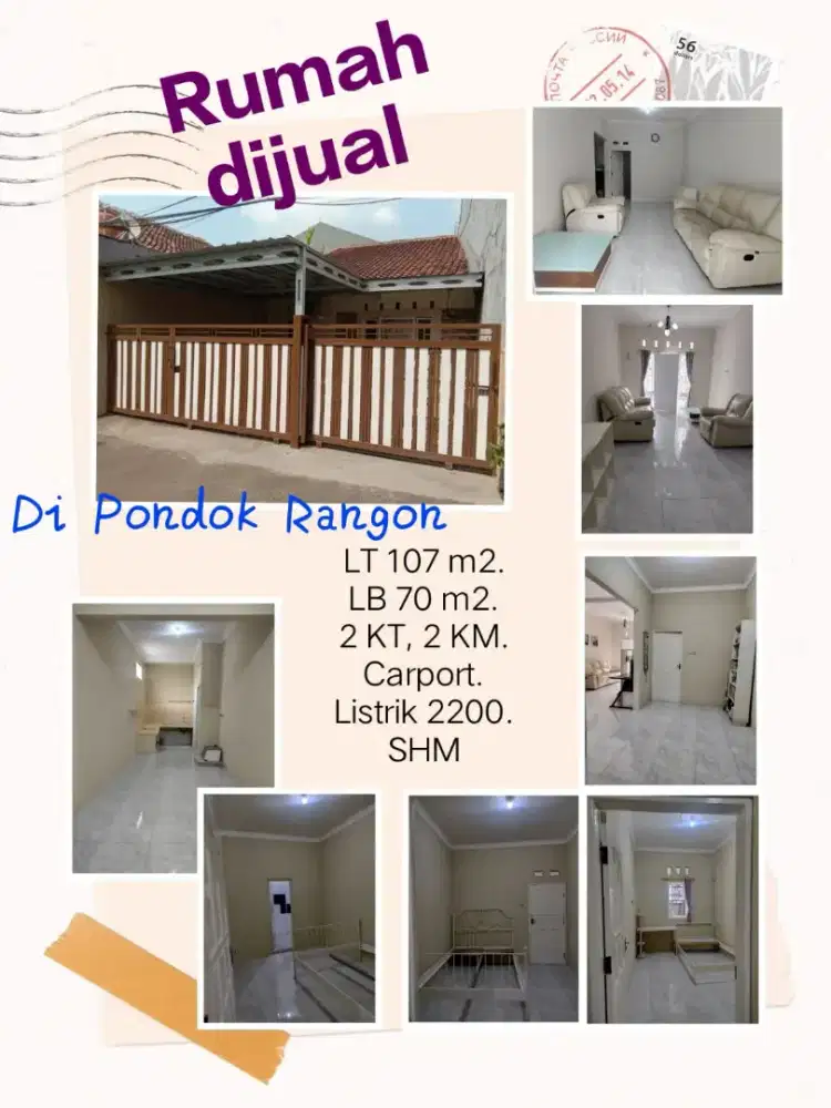 Rumah dijual Jakarta Timur Cipayung Pd Ranggon