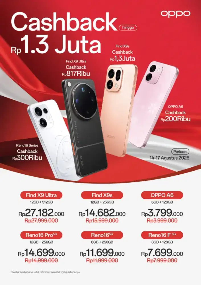 Promo Cashback Oppo Reno 16 Series