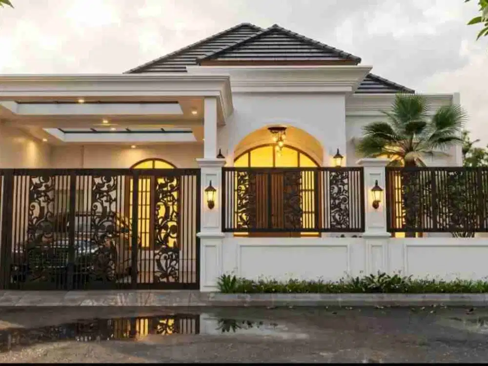 RUMAH MEWAH AMERICAN CLASSIC  KONSEP VILLA - FULL FURNISHED DENGAN PRIVAT POOL DI WEDOMARTANI DEKAT JOGJABAY