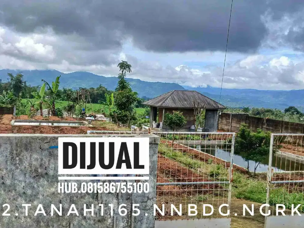 Dijual tanah luas pinggir jalan strategis view keren asri dekat kota