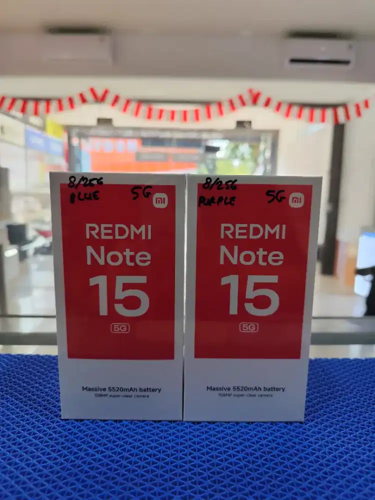 REDMI NOTE 15 5G 8/256 NEW,HARGA PROMO,BISA COD,GARANSI RESMI 15 BULAN